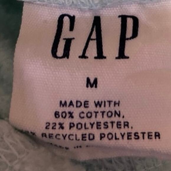 GAP Blue Logo Long Sleeve Sweater Pocket Hoodie Hooded Sweatshirt Top Size M - Picture 3 of 3